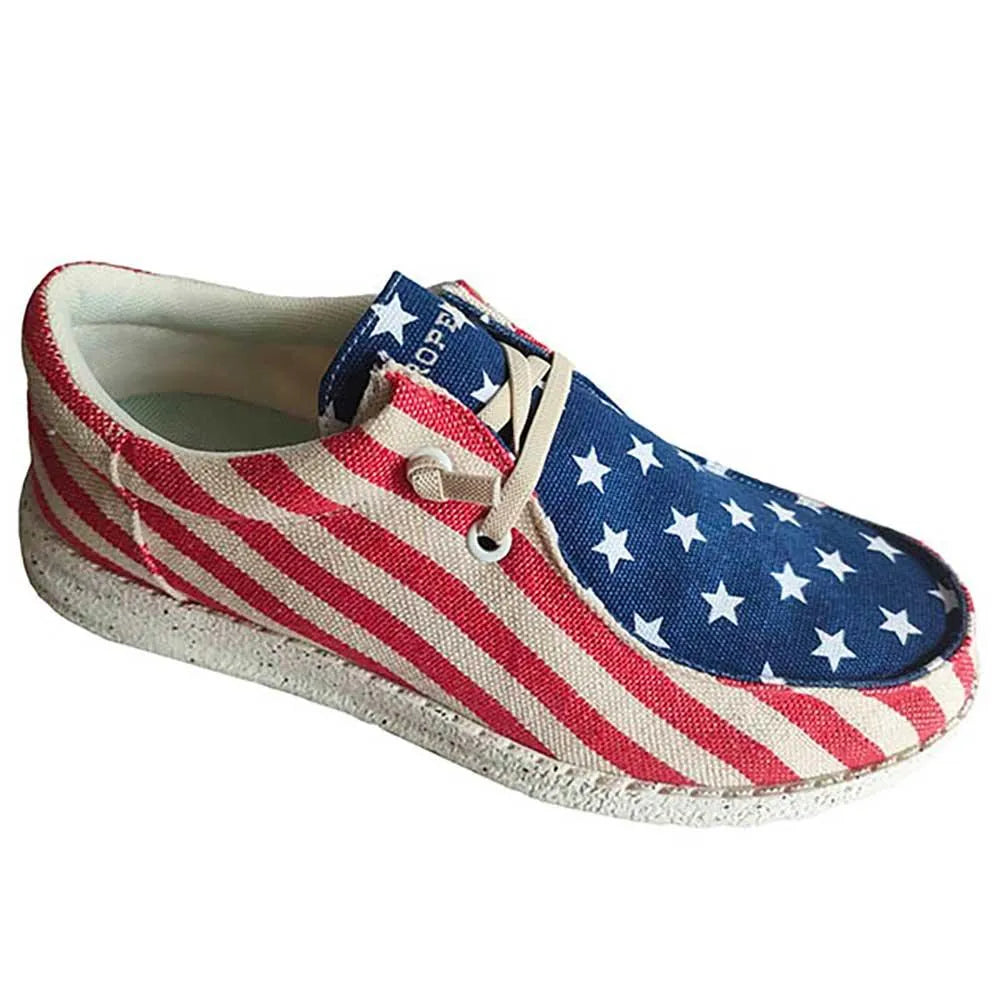 Roper Hang Loose American Flag | Women's Moccasin