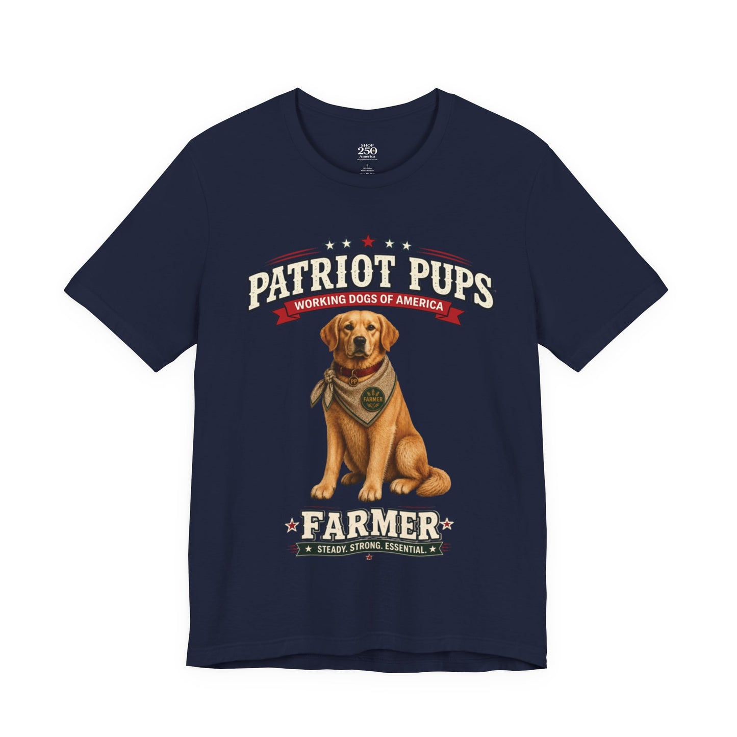 Scout the Farmer T-Shirt | Patriot Pups™ | Steady. Strong. Essential.