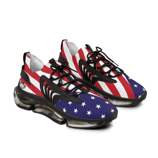Flag Shoes Men's Mesh Sneakers | Patriotic Footwear