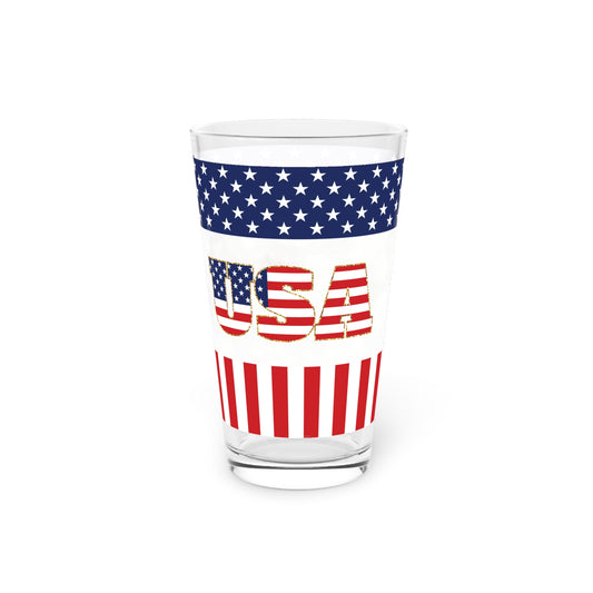 Custom Patriotic Pint Glass – 16oz Tempered Glass
