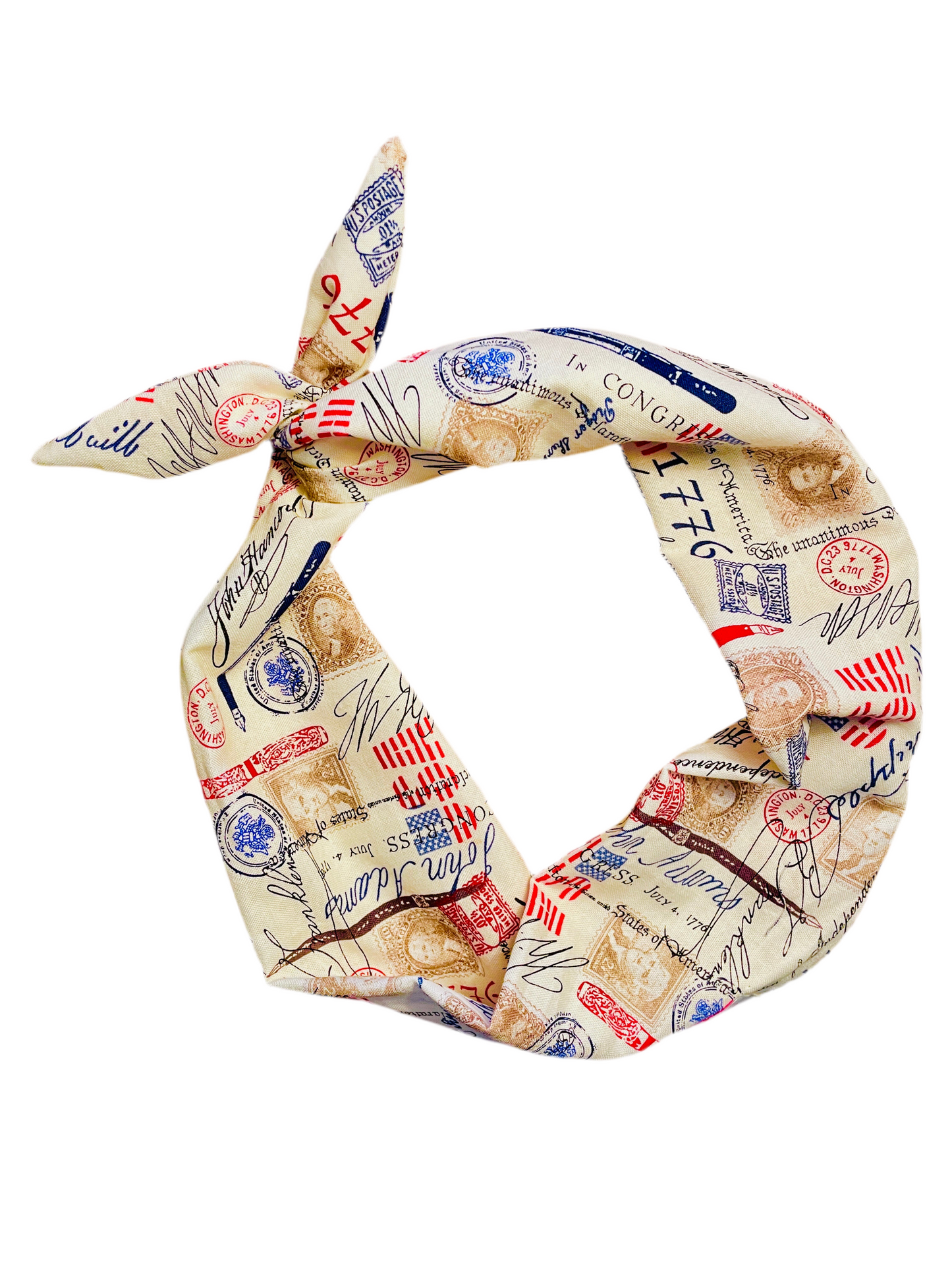 1776 Patriotic Headband - Founding Fathers Cotton Wire Headband