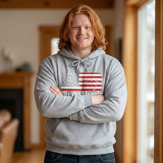 America 250 Flag Hoodie — We the People 1776