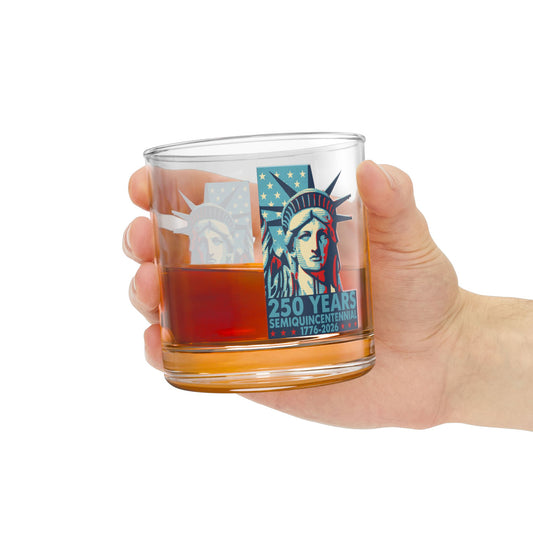 America 250 Statue of Liberty Rocks Glass — 10 oz