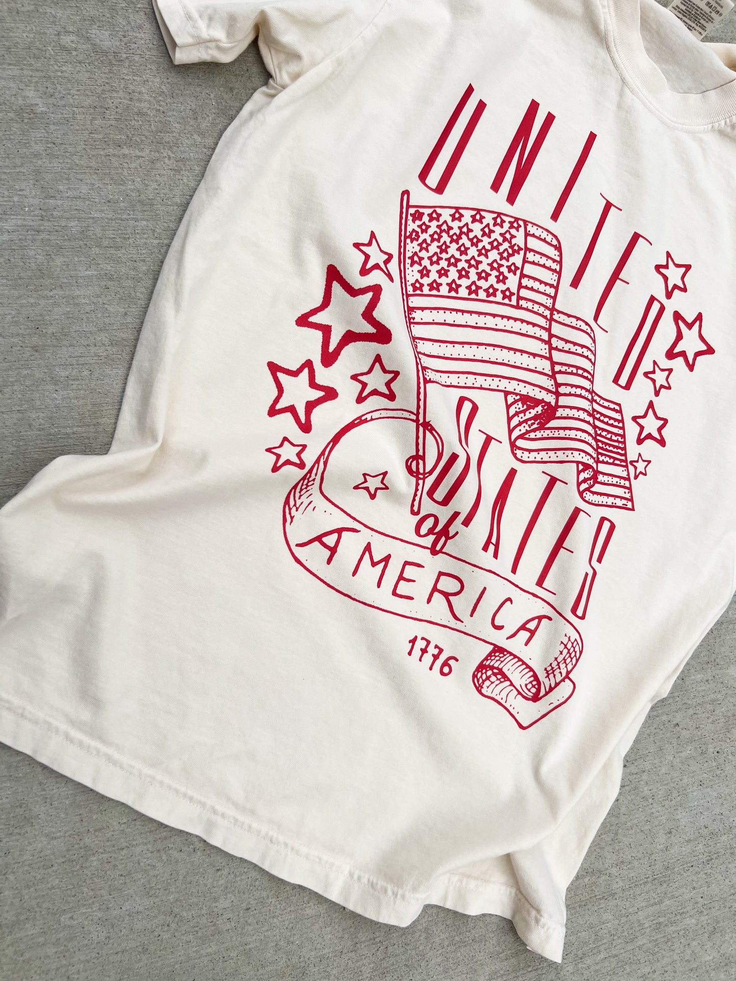 Liberty T-Shirt Ivory - Patriotic Tee | Wild Kard Vintage