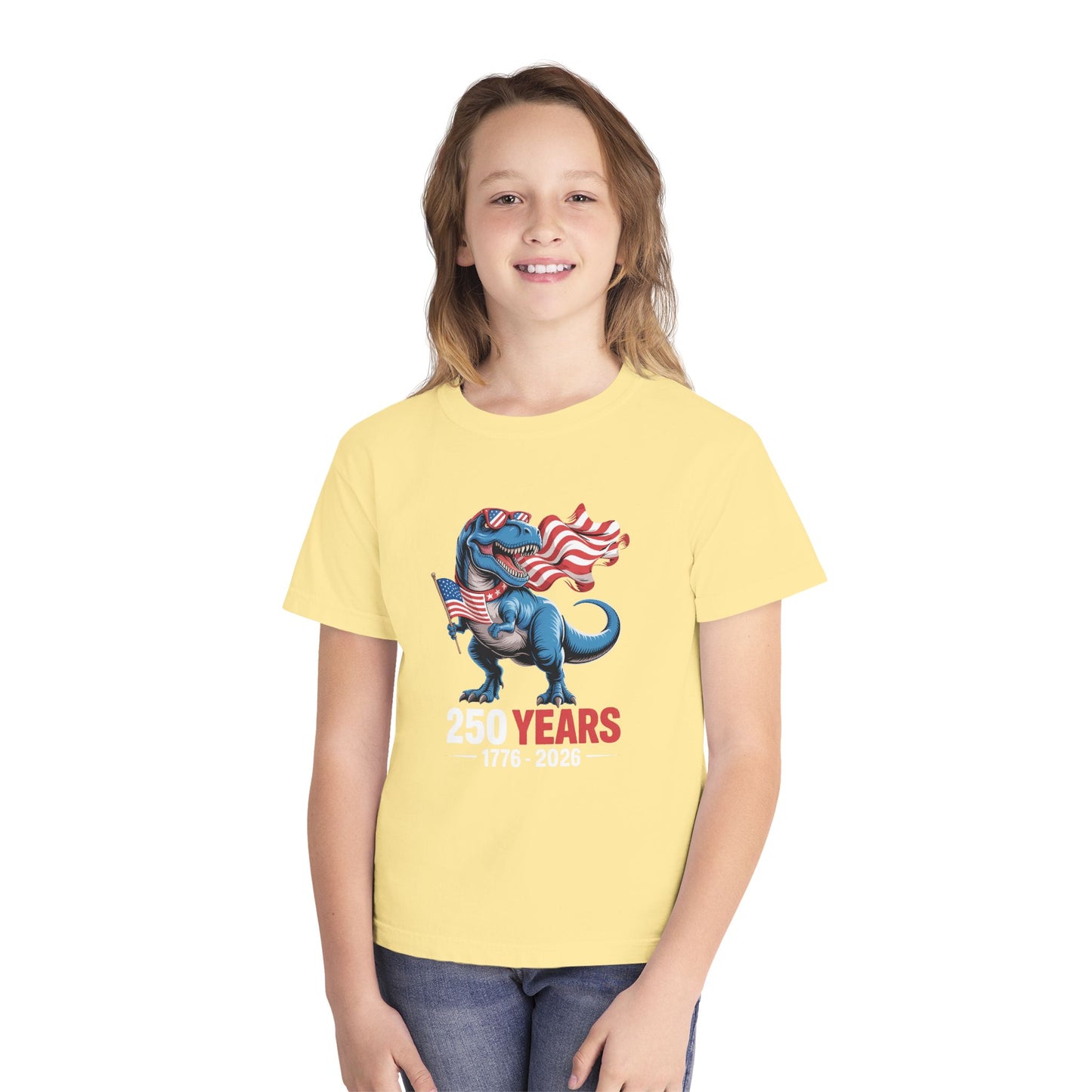 America 250 Dino Flag Youth Tee