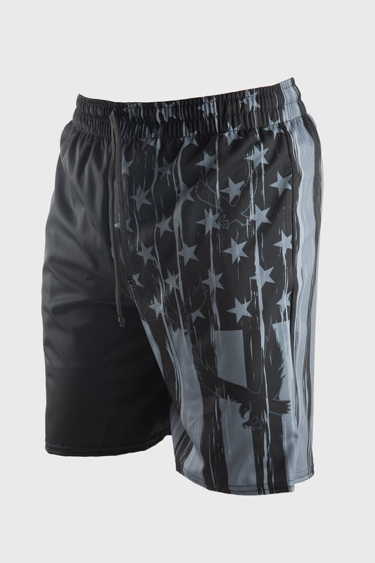 Men's Eagle Flag Pocketed Swim Trunk