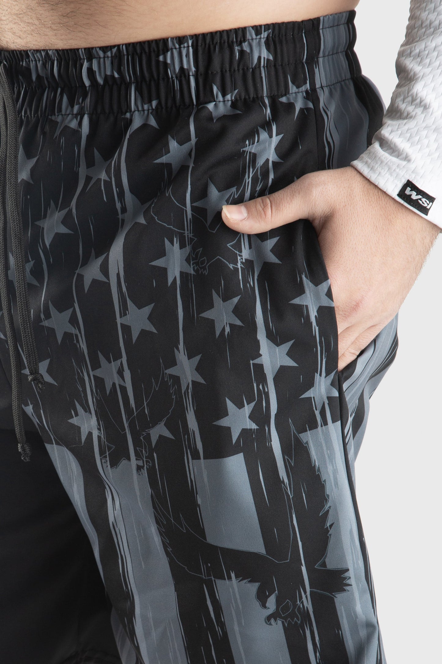 Men's Eagle Flag Pocketed Swim Trunk