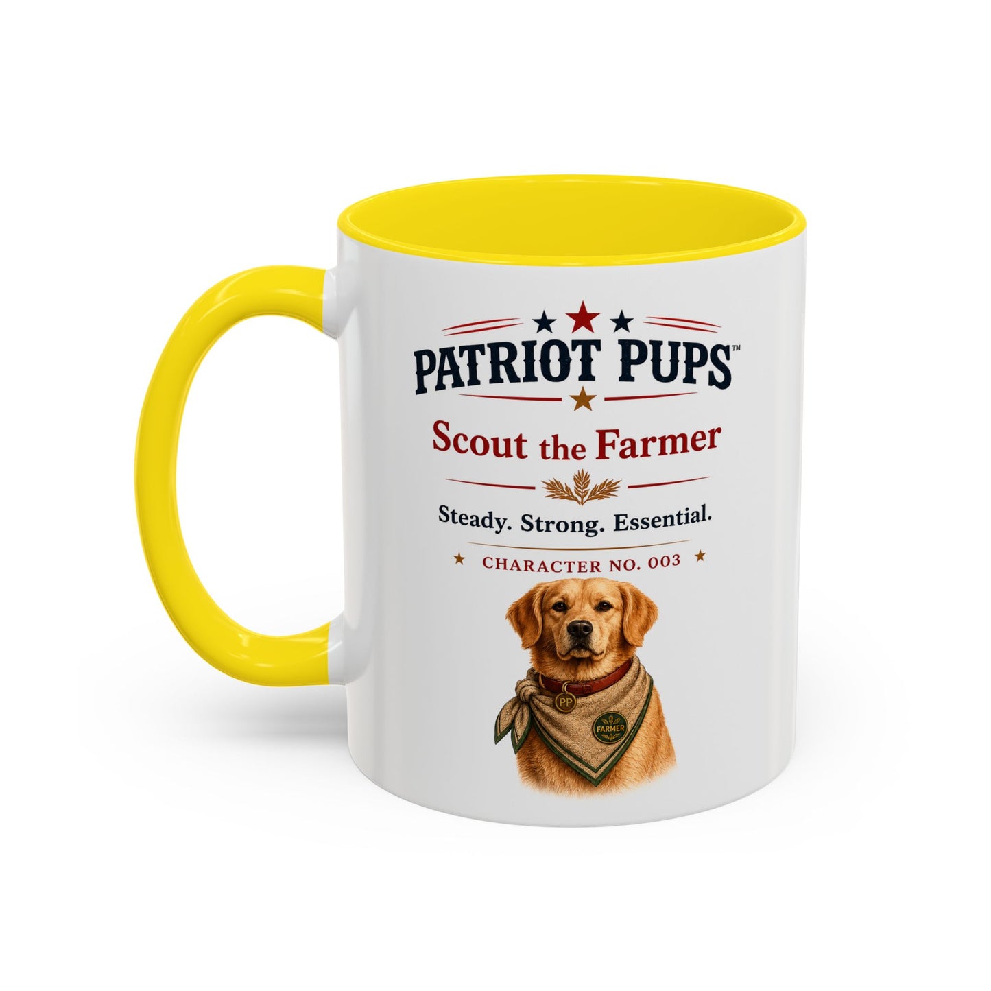 Scout the Farmer Coffee Mug | Patriot Pups™ | Steady Strong Essential