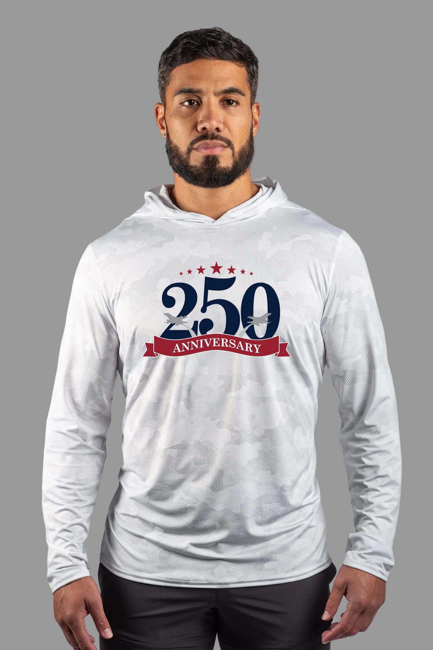 250th Mesh White Out Sun Hoodie - Unisex