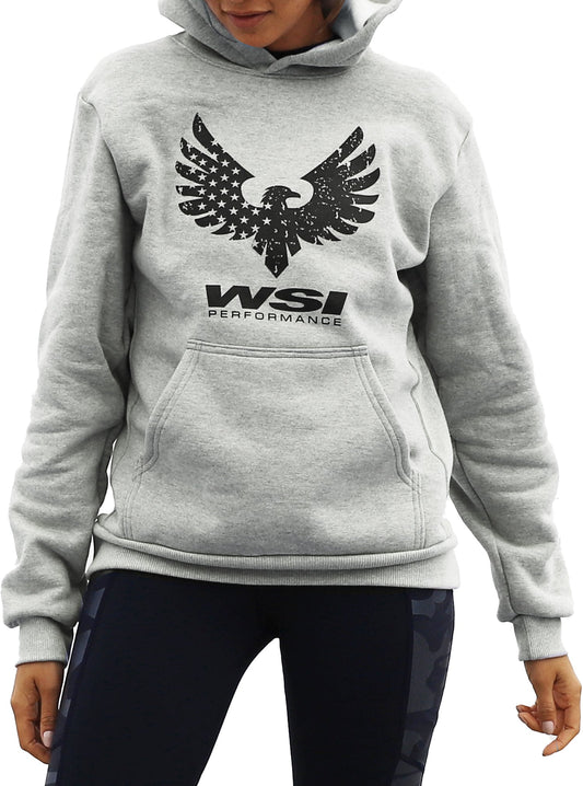 Women's Flag Heavy Weight Fleece Hoodie by WSI Sportswear, alternate view 2