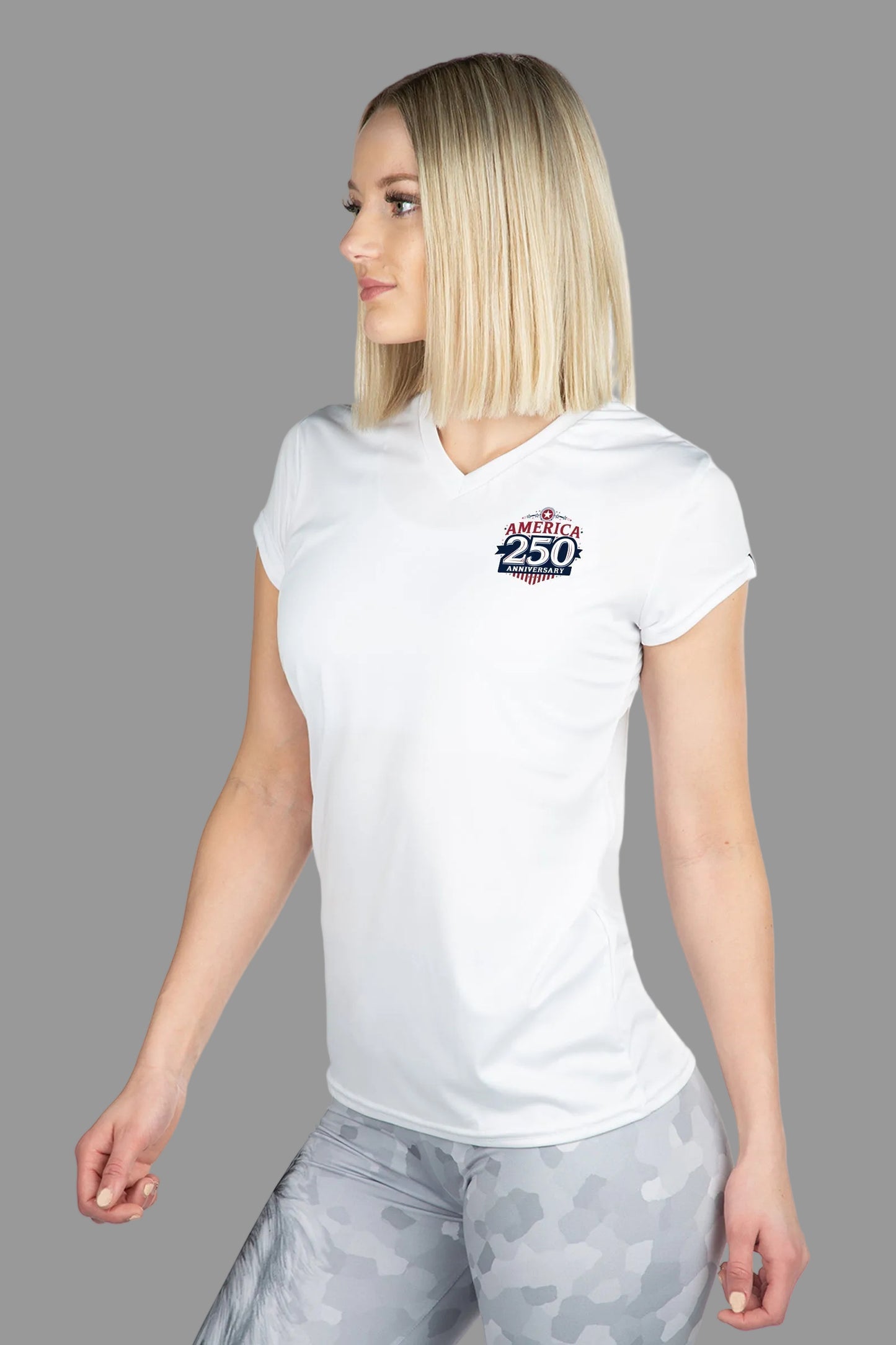 Women's 250th Microtech™ V-Neck Tee