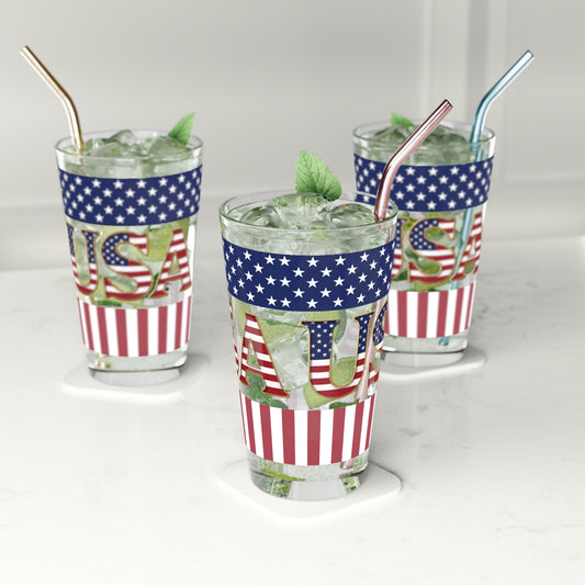 Custom Patriotic Pint Glass – 16oz Tempered Glass