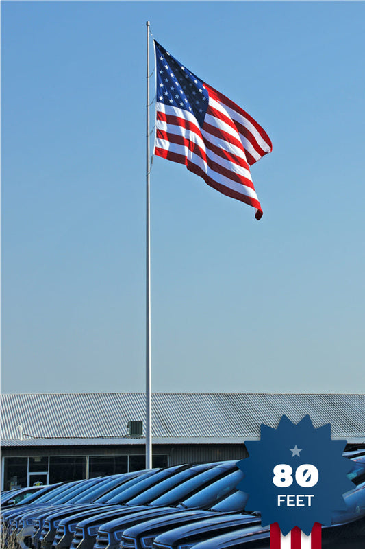 80ft Heavy Duty Flagpole - EC80