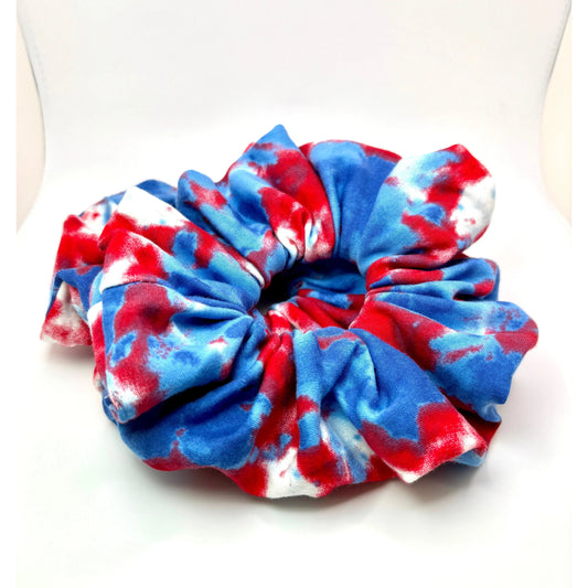 Tie Dye Patriotic Oversized Scrunchie