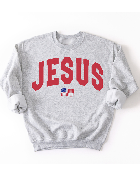 Jesus Flag Adult Unisex Pullover 🇺🇸