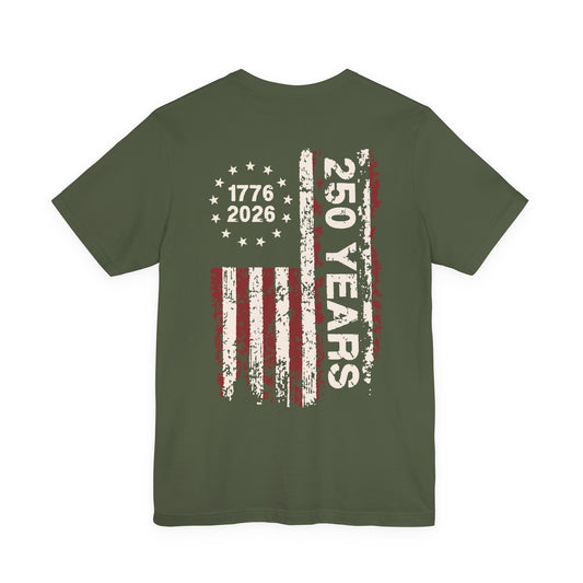 America 250 Freedom American Flag Tee