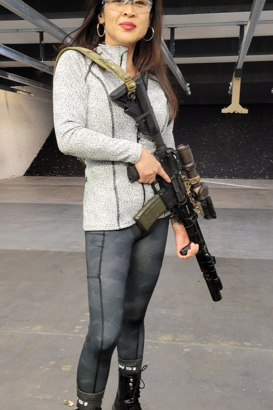 Blackout Camo Pocketed Legging by WSI Sportswear, alternate view 2