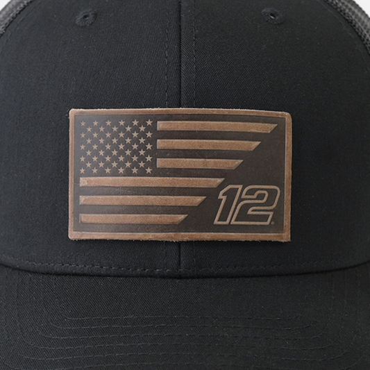 #12 American Flag Snapback Hat – Racing Design | Range Leather Co