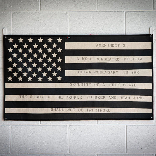 Fire Hose Combat Boot Flag – Second Amendment Wall Art