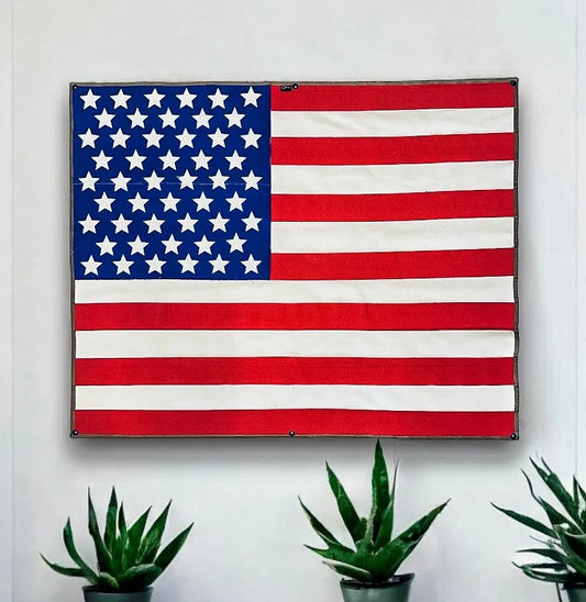 Fire Hose American Flag – Extra Large Statement Wall Art