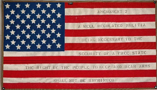 Fire Hose Second Amendment Flag – Constitutional Wall Art