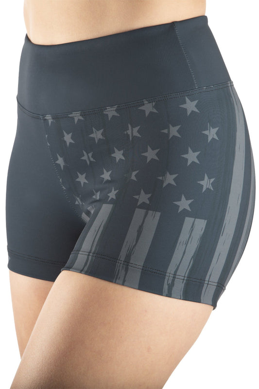 Women's Charcoal Flag Performance Short