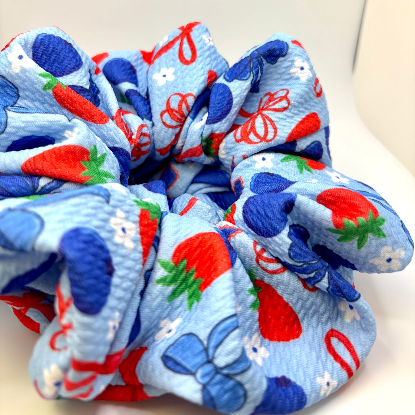 Fruit & Bows Patriotic Oversized Scrunchie