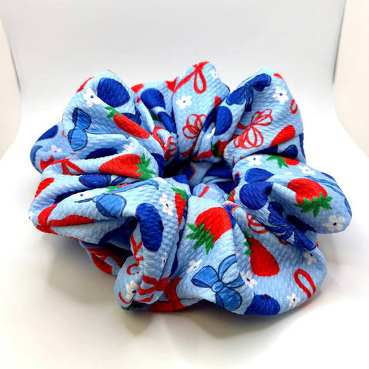 Fruit & Bows Patriotic Oversized Scrunchie