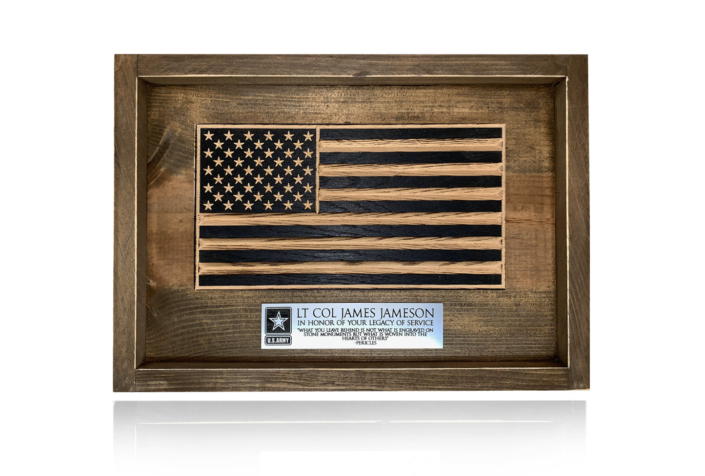 Old Glory Wooden Desk Flag – American Oak | Made in USA | Flags of Valor