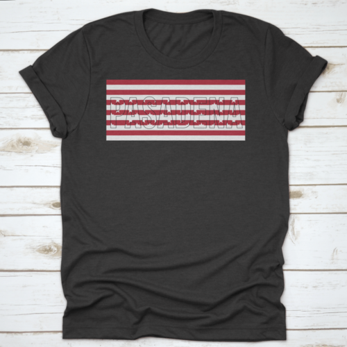 Patriotic Typographic Text Of Pasadena, Usa Flag Outline Design Vector
