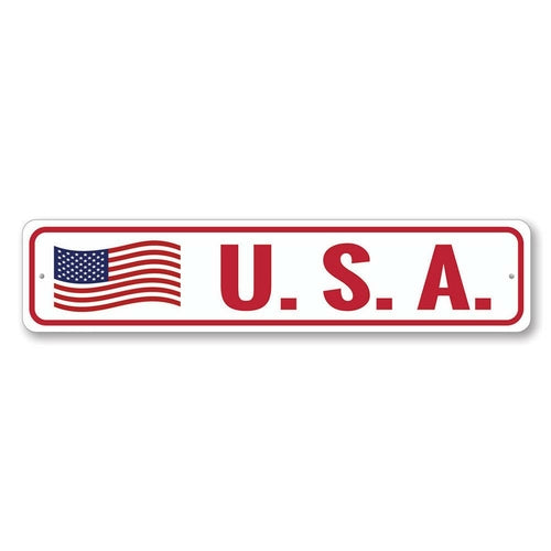 USA American Flag Sign