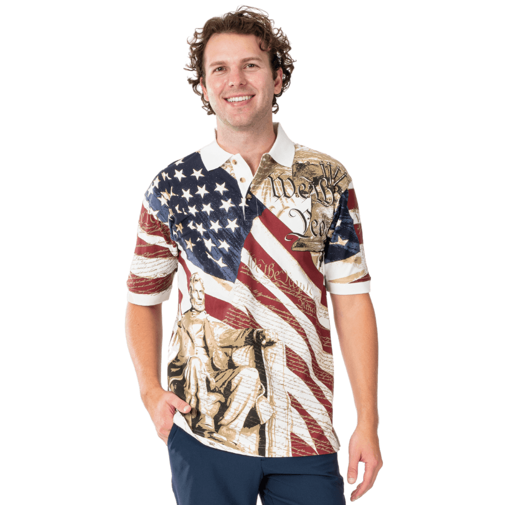 Abraham Lincoln Polo Shirt - Men's Cotton | The Flag Shirt