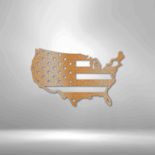 USA Flag Steel Sign – Patriotic Wall Decor | Shop250America