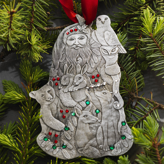 Woodland Santa Ornament (Aluminum) – alternate view 2