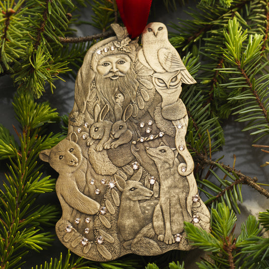 Woodland Santa Ornament (Bronze) – alternate view 2