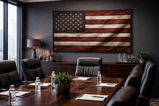 Fire Hose American Flag – Rubber Waterproof Wall Art