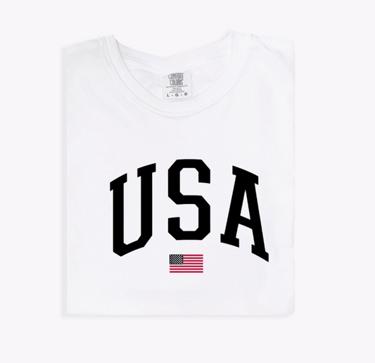 USA Varsity Unisex T-Shirt - Patriotic Relaxed Fit Apparel