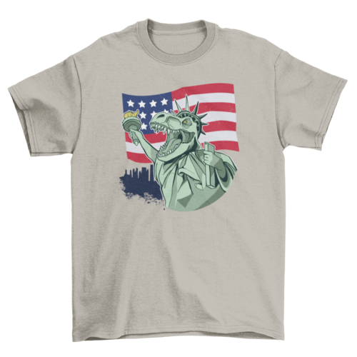 4th of July Independence T-rex T-shirt Design
