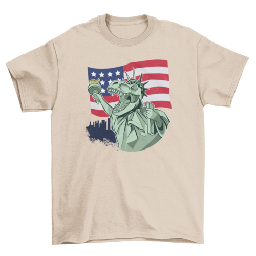 4th of July Independence T-rex T-shirt Design