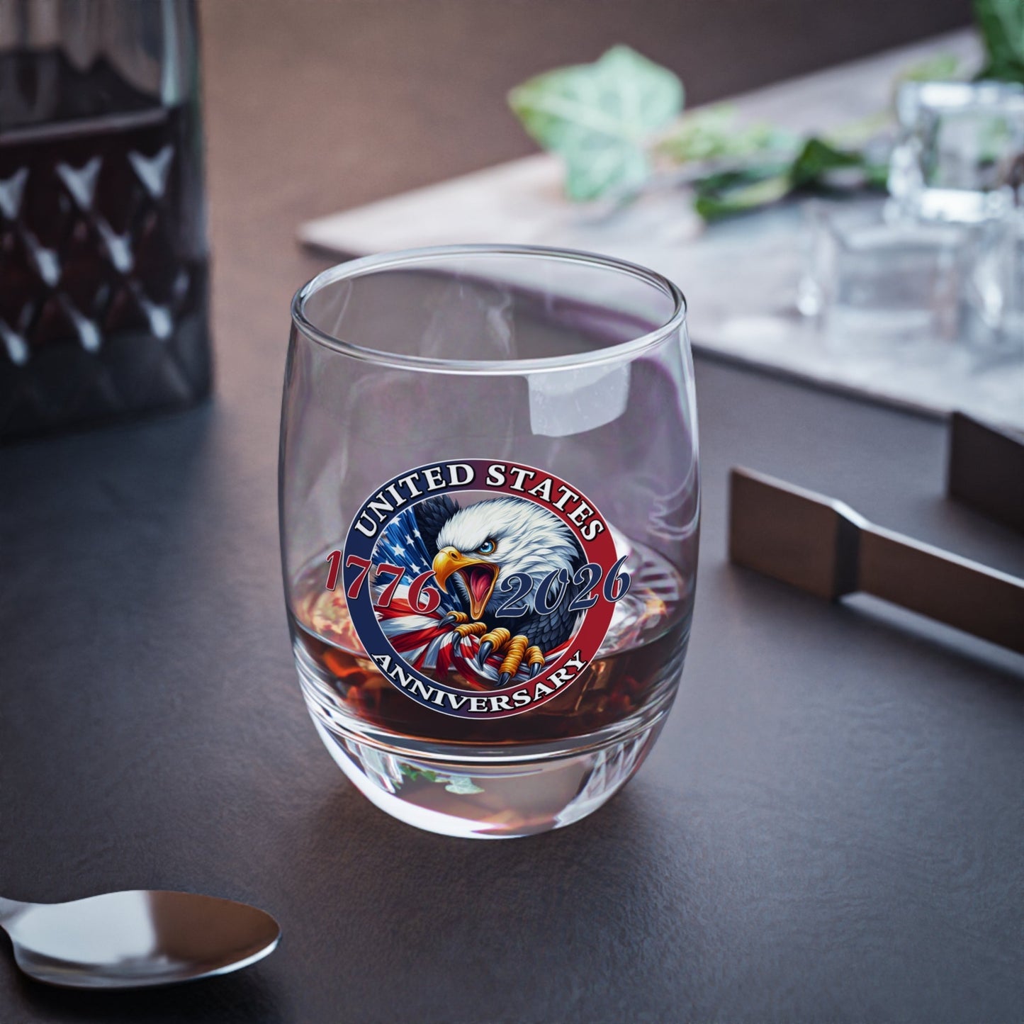 America 250th Anniversary Patriotic Eagle Whiskey Glass – 1776-2026 Edition