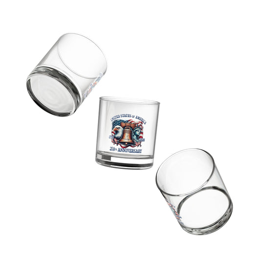 America's 250th Anniversary Liberty & Freedom Custom Rocks Glass