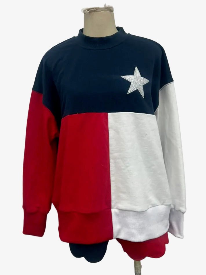 Texas Flag Sweatshirt - Women's Lone Star Pride Cozy Sweatshirt