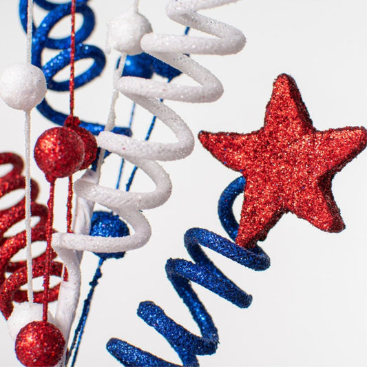 24" Patriotic Star Ball & Twist Spray
