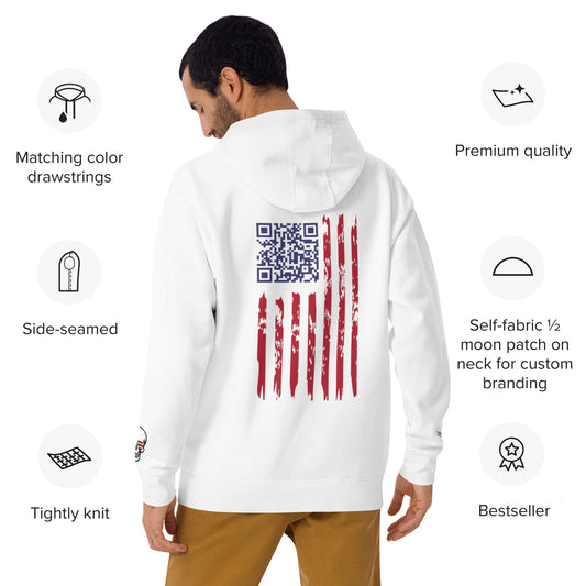 We the People Hoodie Trump Dance QR Code Embroidered | Shop250