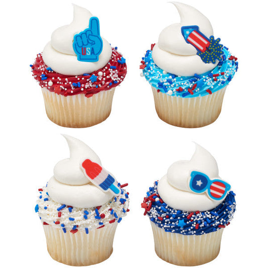 Patriotic Fusion Mix Sprinkles 26 oz - Red White Blue Baking Decorations