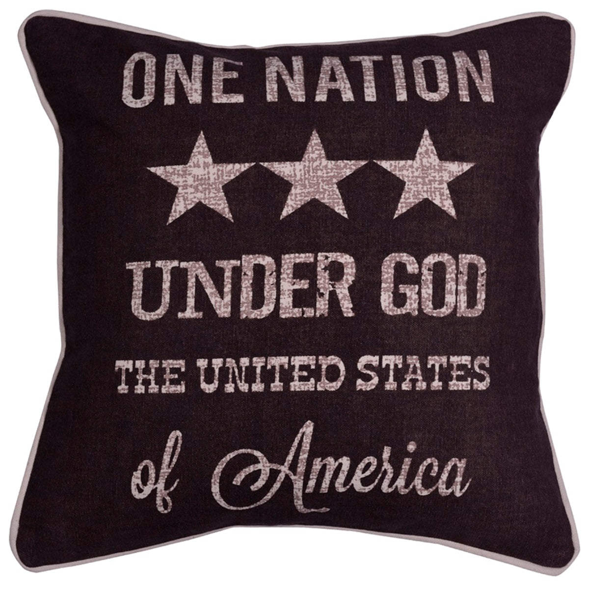 Patriotic Design Printed Throw Pillow Cover - 18 x 18 Inches