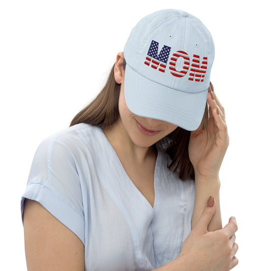 Mom USA Pastel Baseball Hat | Patriotic Headwear