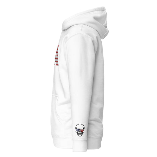 USA Large Embroidery Hoodie | Patriotic Unisex Apparel