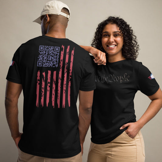 We the People - American Flag QR Code - Trump Dance - T-shirt