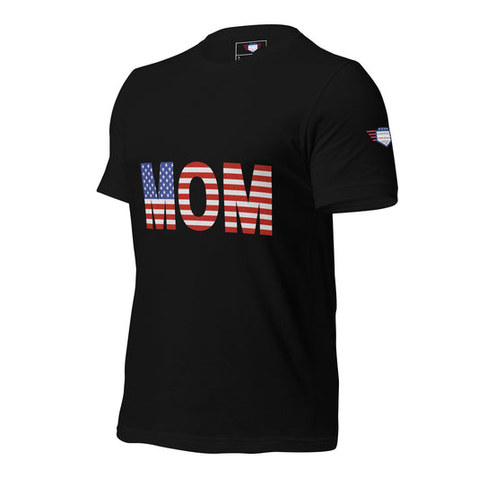 Mom USA Unisex T-Shirt | Patriotic Mother's Day Tee